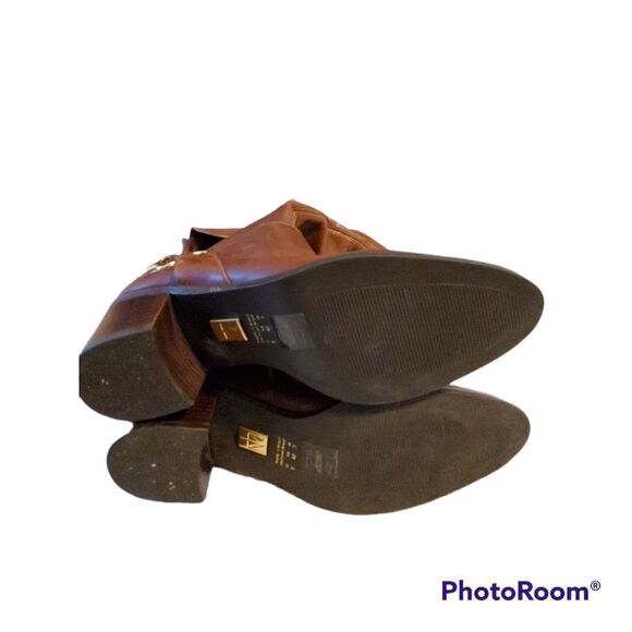 TRUTH OR DARE BY MADONNA SHOES, ERMINIDE OVER THE KNEE TAN LEATHER 9M - Picture 6 of 9